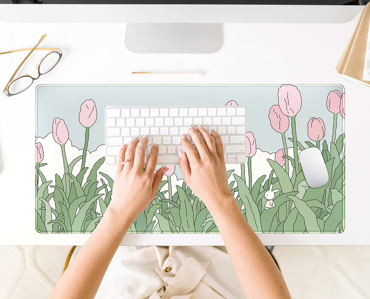 WatercolorTulip Flower Mouse Pads (A Pink Tulip)