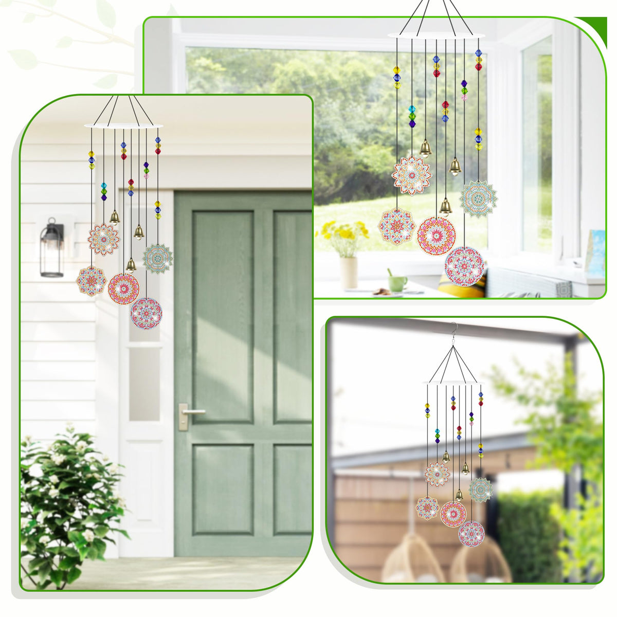 Mandala Diamond Art Wind Chimes Kits for Adults Beginners (Mandala Wind Chimes)