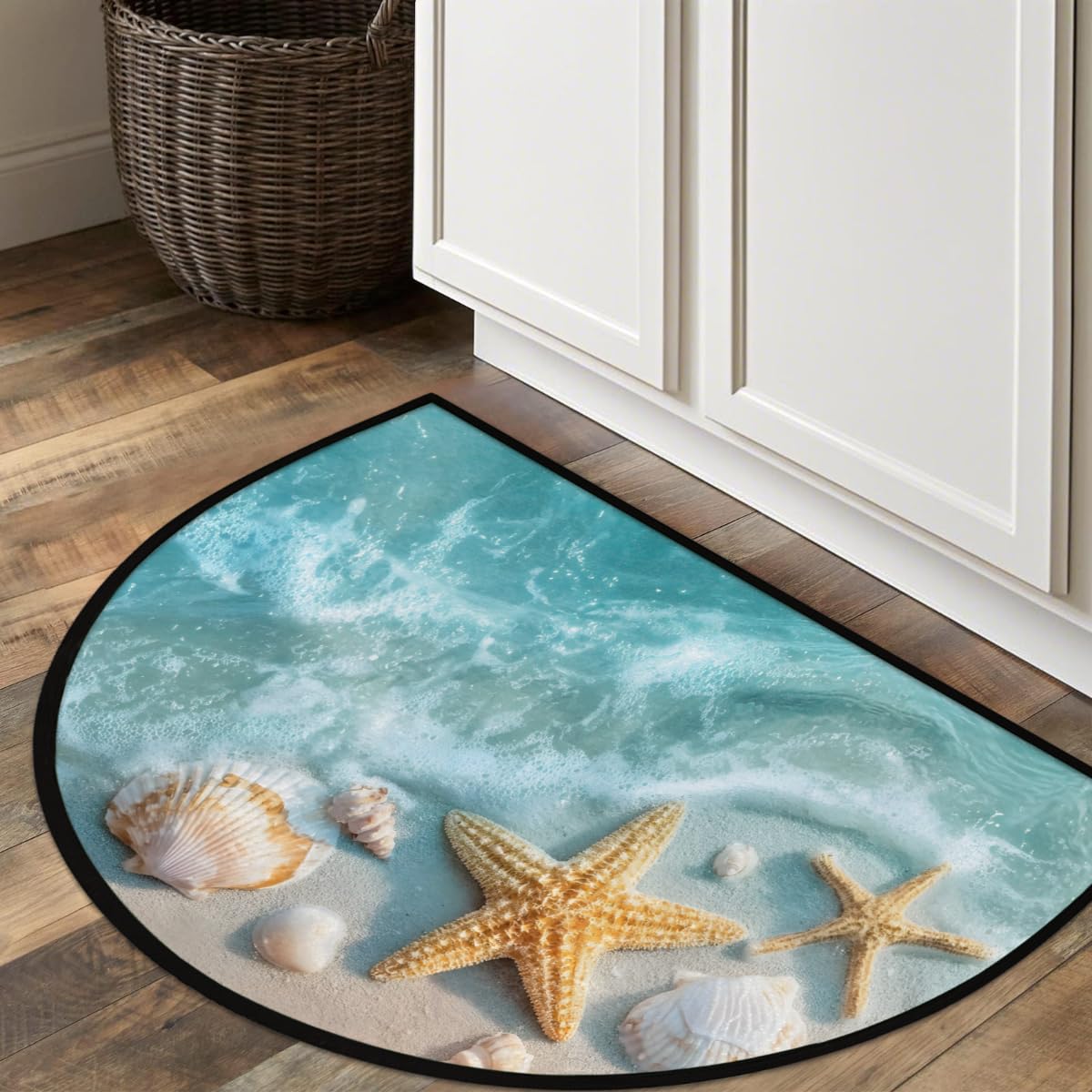 Front Door Mat Indoor Outdoor Entrance (B-14 Beach Ocean Starfish)
