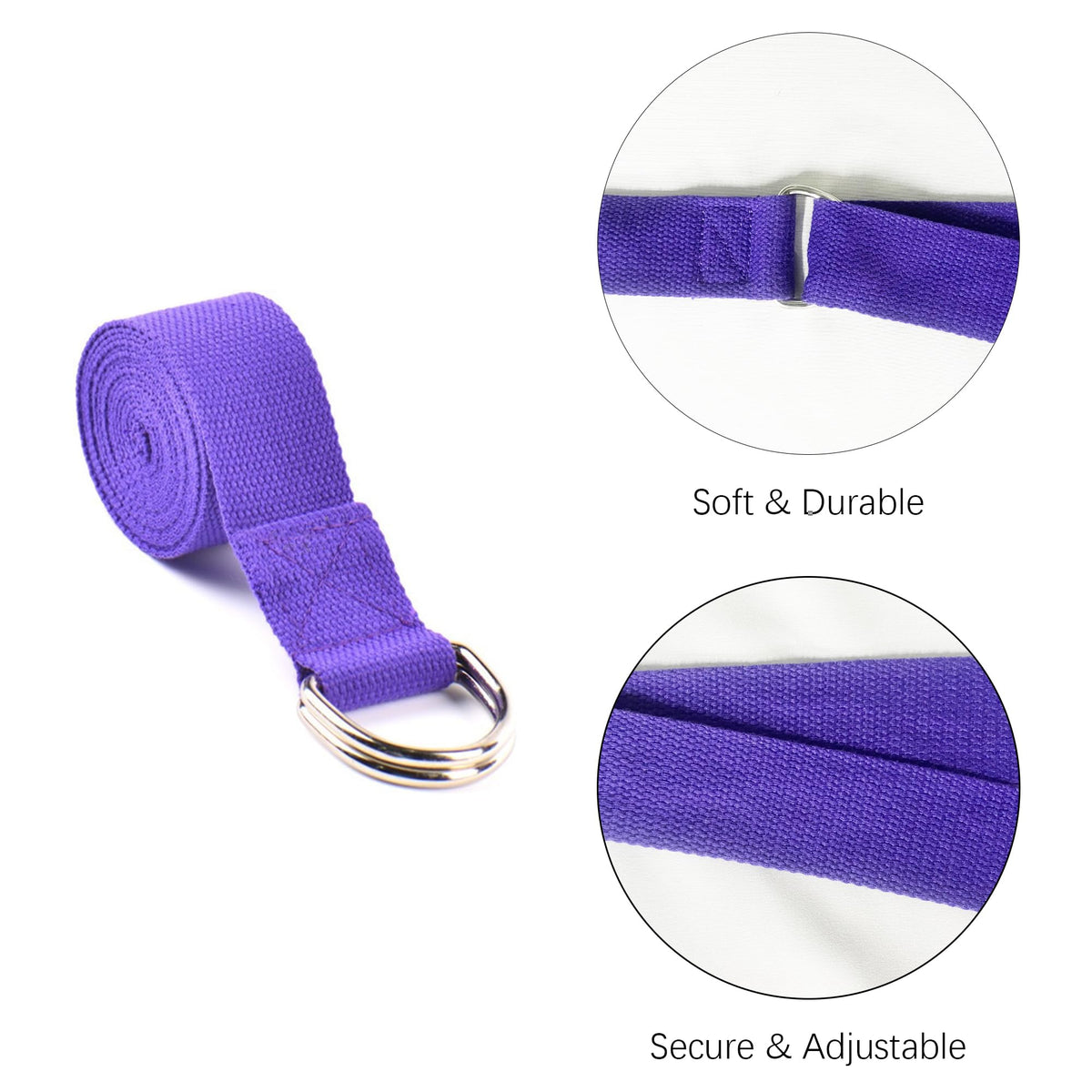 2 Yoga Blocks Supportive Accessories including 2 Knee Pads (Purple / L)