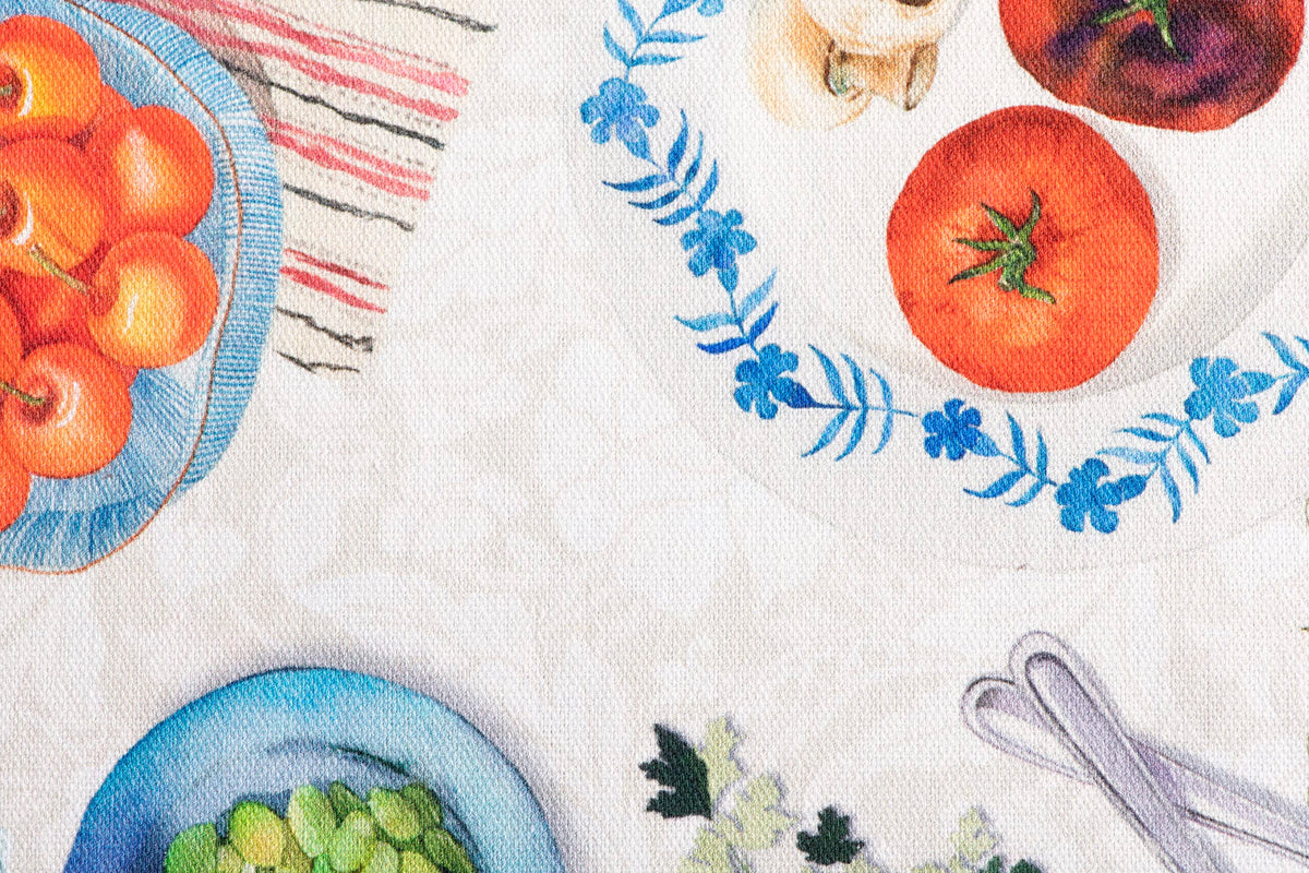 Placemats Set of 4 Reusable 100% Cotton (123 - Gourmand / 13" X 19" (Pack of 4))