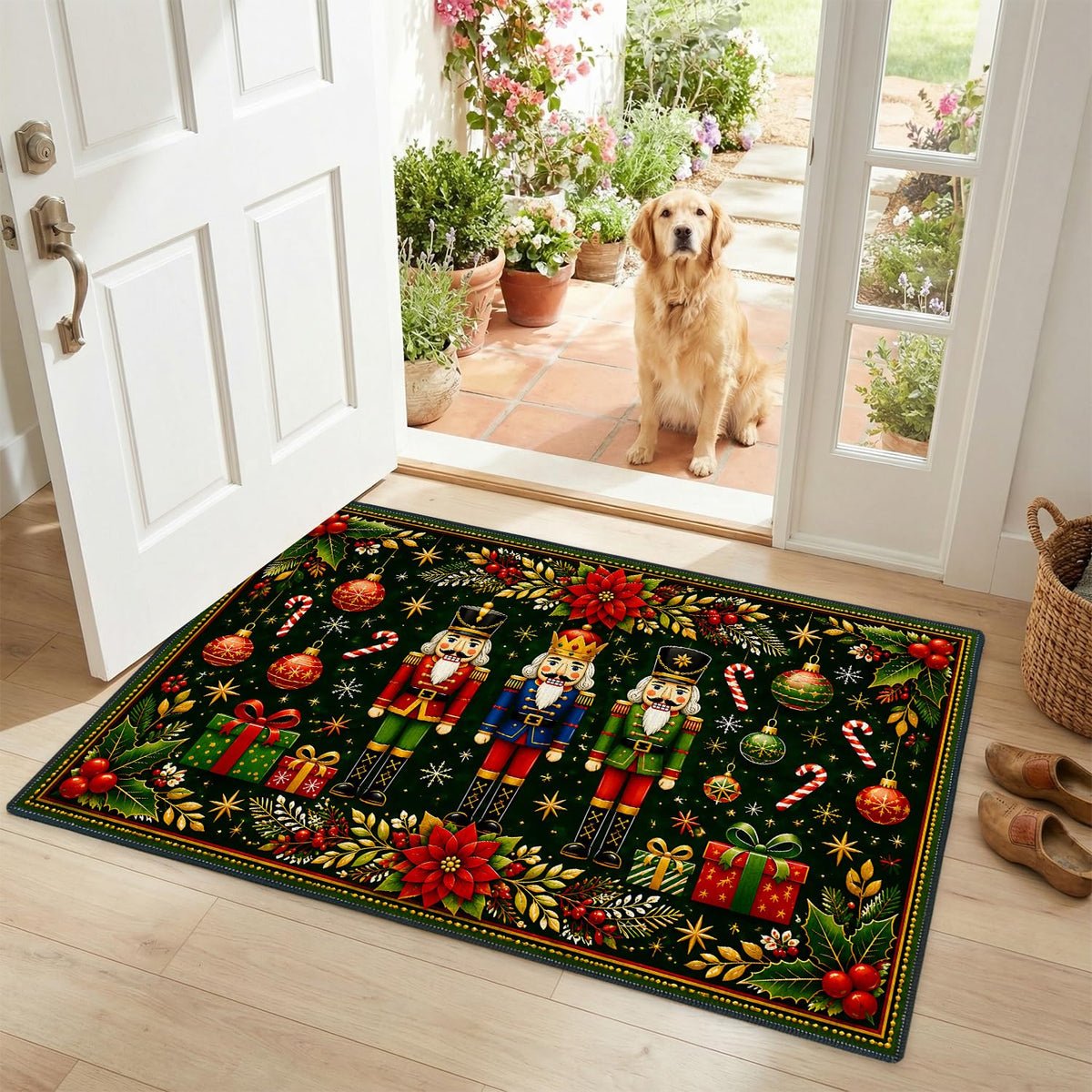 Christmas Nutcracker Entryway Rug 2x3 Ft (96 / 2' x 3' (Rectangular))
