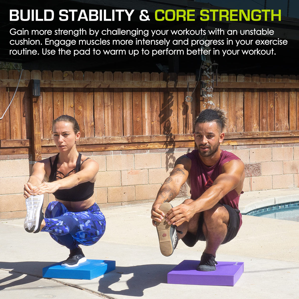 Exercise Balance Pad (Blue / L - (15.5" x 12.75"))