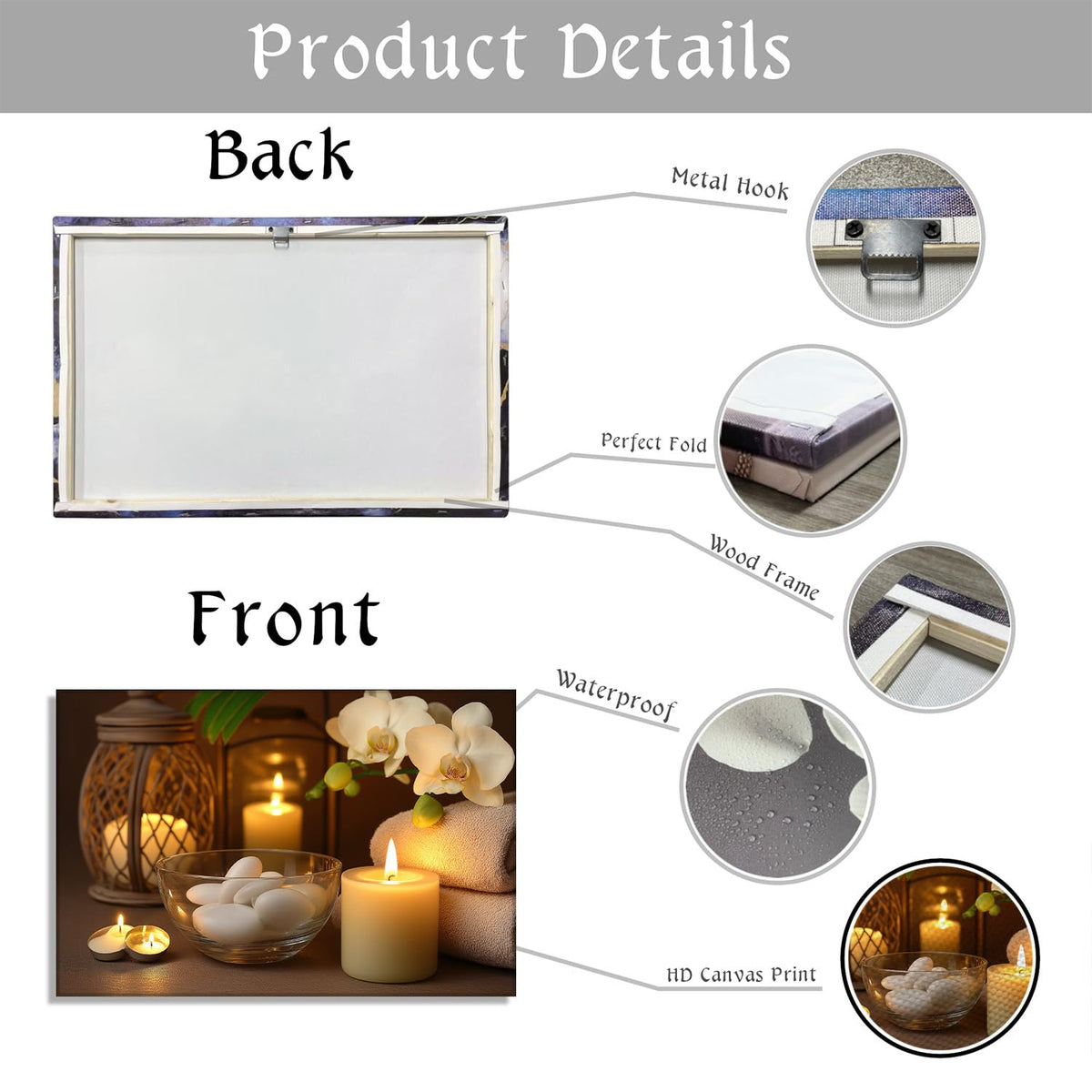 Zen Canvas Wall Art (24"L x 16"W / Art-9)