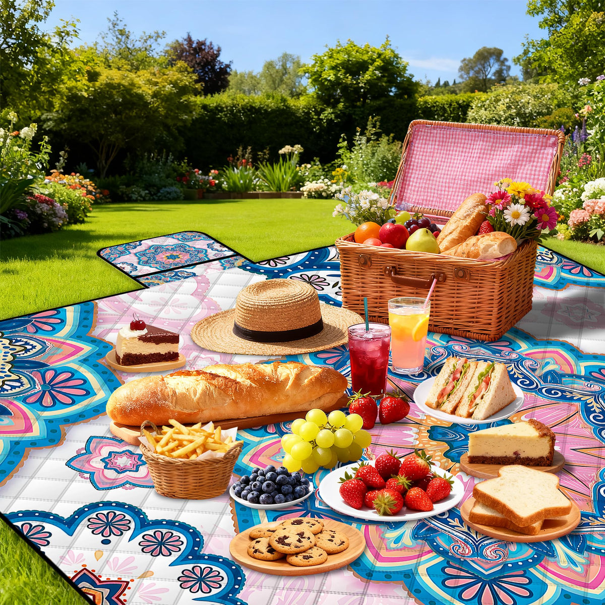 Extra Large Picnic Blanket Waterproof (Purple)
