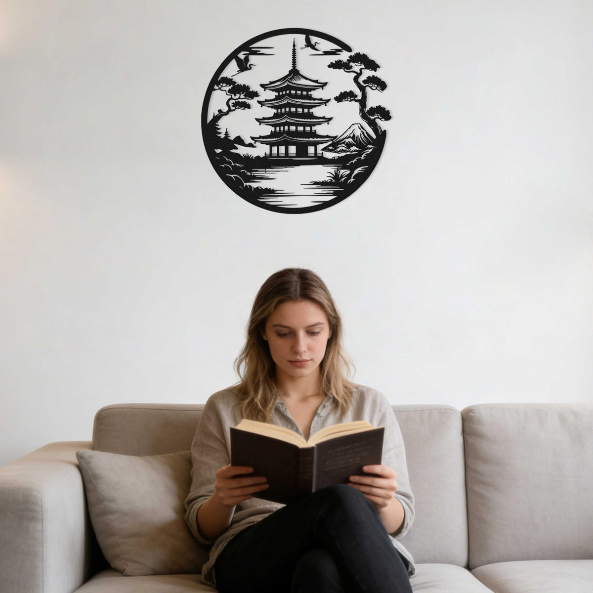 Mount Fuji Japanese Metal Wall Art (Fuji)