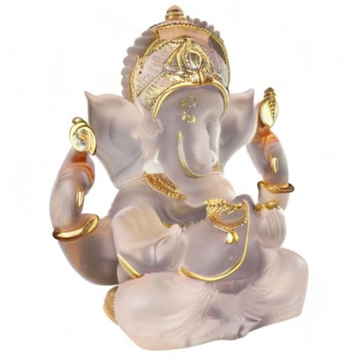 Indian God Lord Ganesha Statue (Transparent / 5.5")