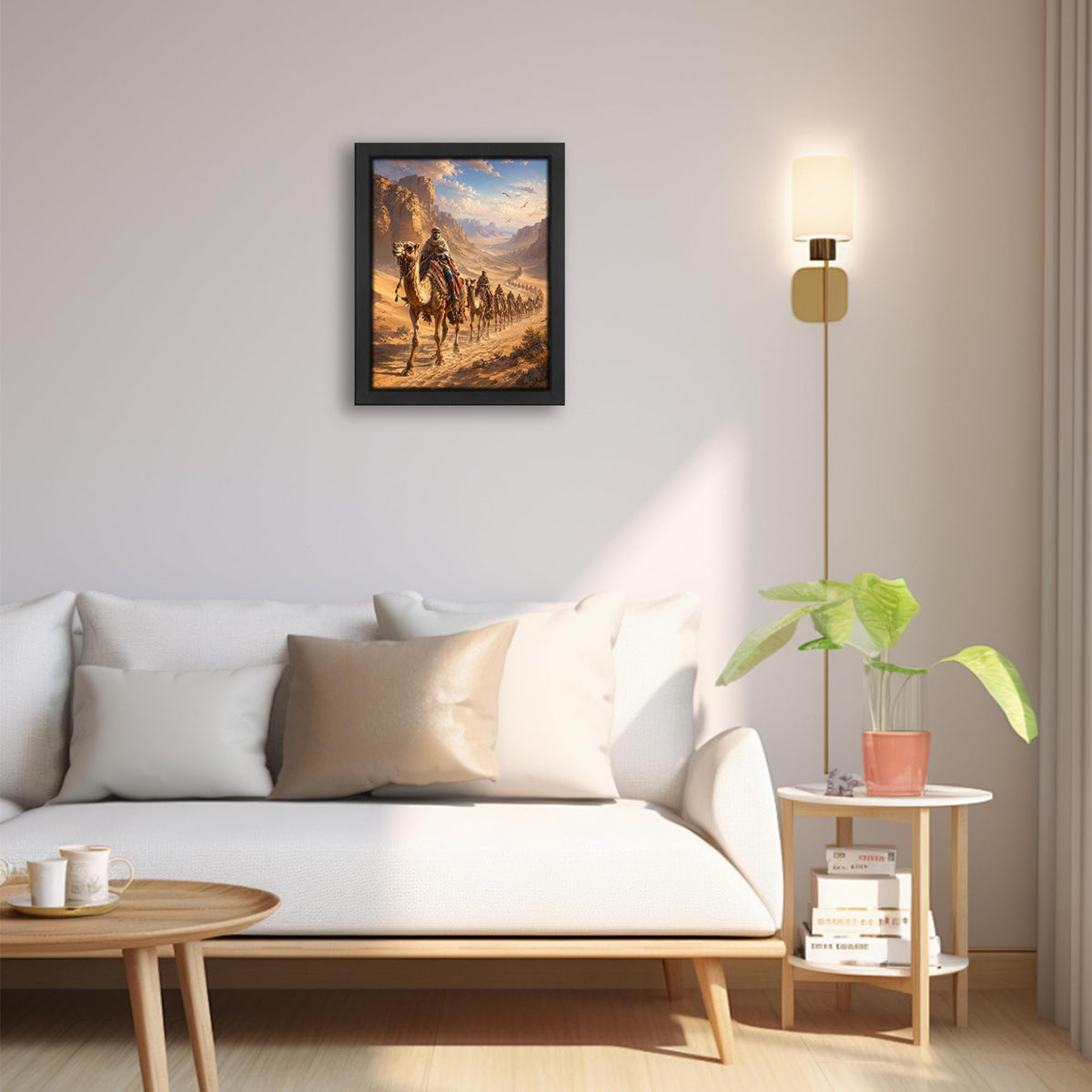 Desert Journey Landscape Decor Wall Art (Wall Art Framed 39 / 24"L x 16"W)