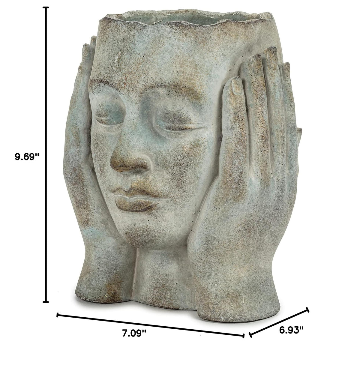 Head in Hands Planter (Large (9 Inch))