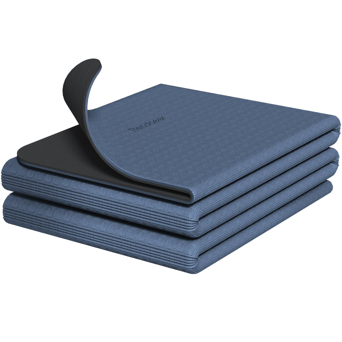 Foldable Yoga Mat (Blue & Black)