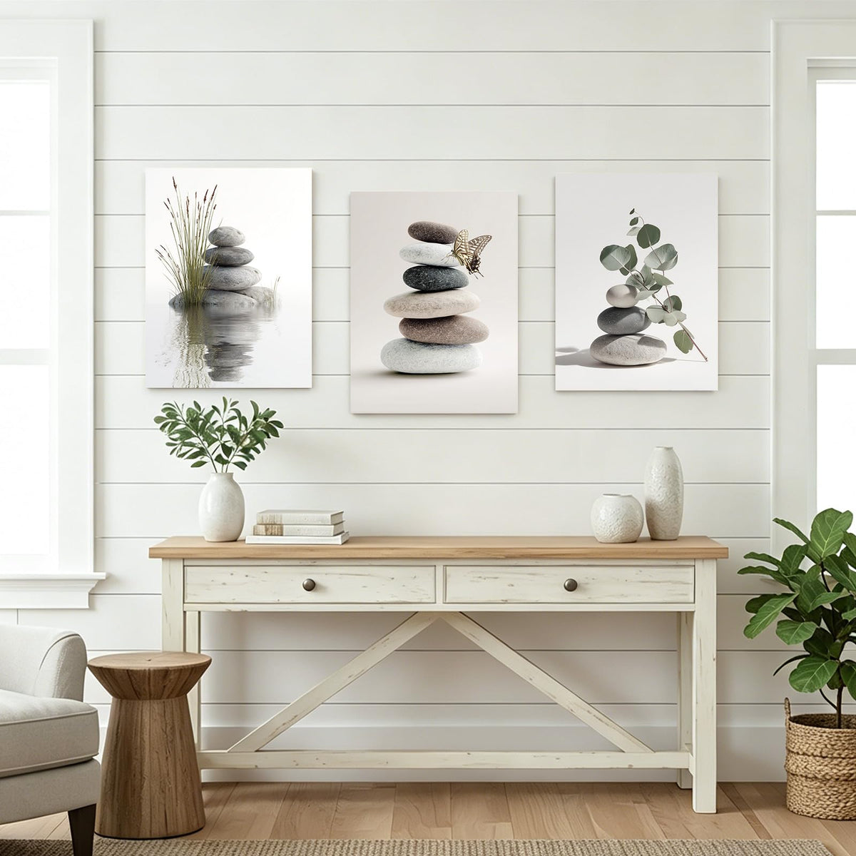 Zen Stone Canvas Wall Art (Stone Stillness / 12" x 16"x3)