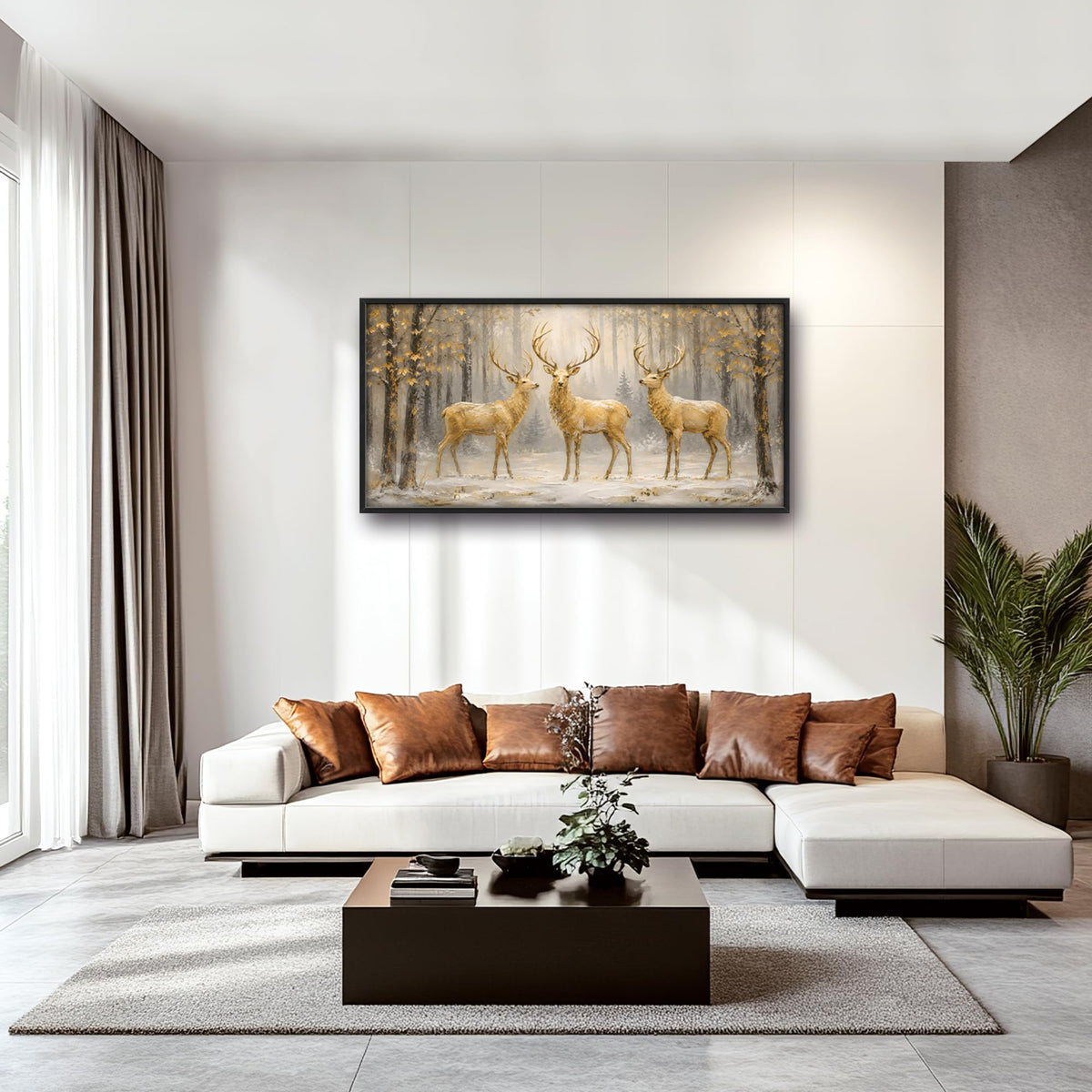 Deer Large Wall Art (deer / 60"L x 30"W)
