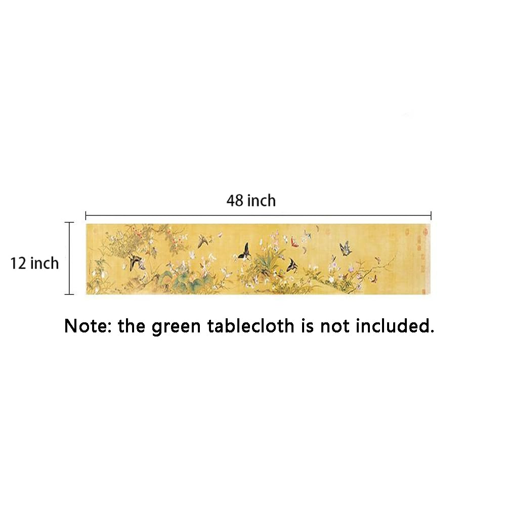 Asian Style Bamboo Table Runner (Hundreds of Butterflies / 12x48 Inch)