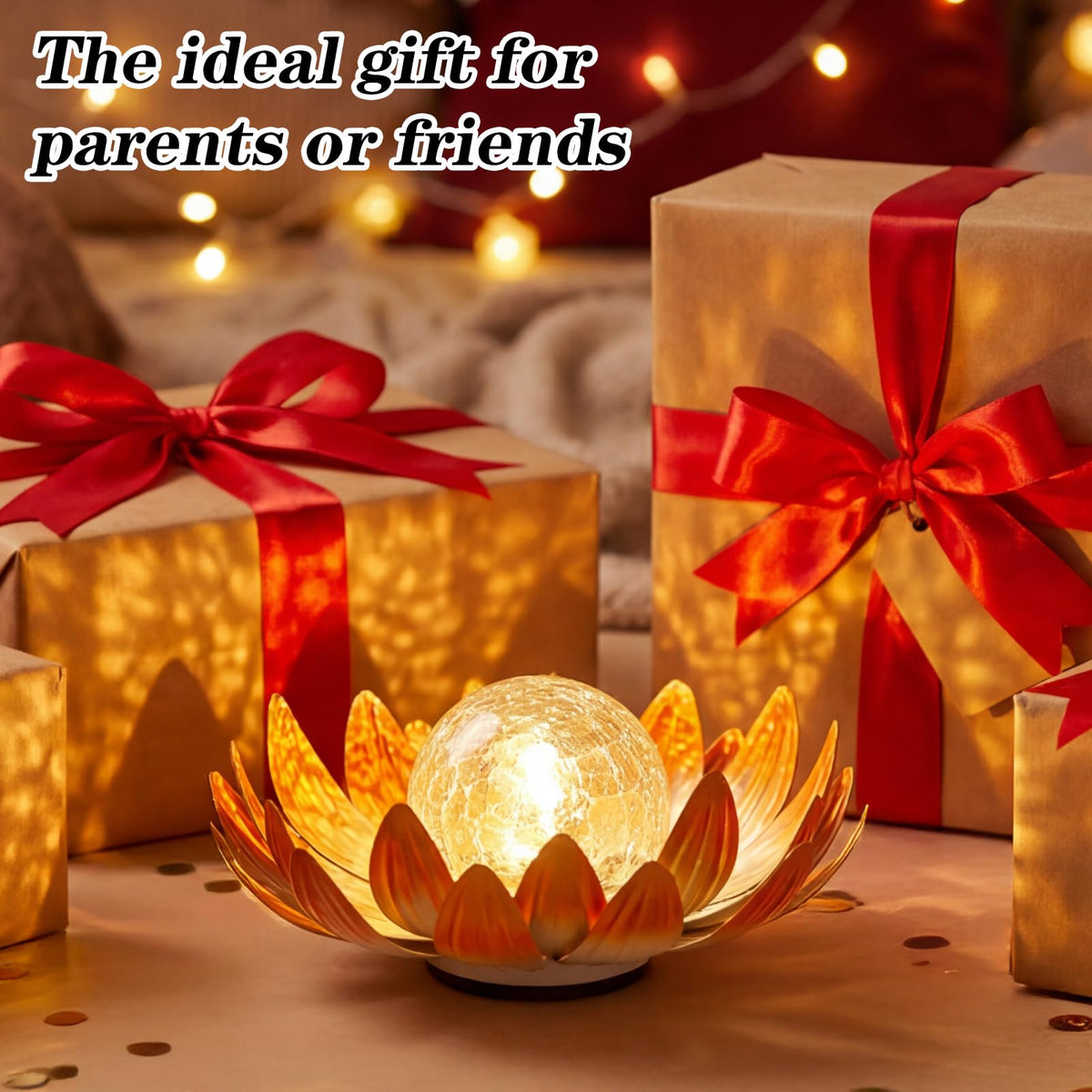 Solar Lights Outdoor Garden Decor (Orange)