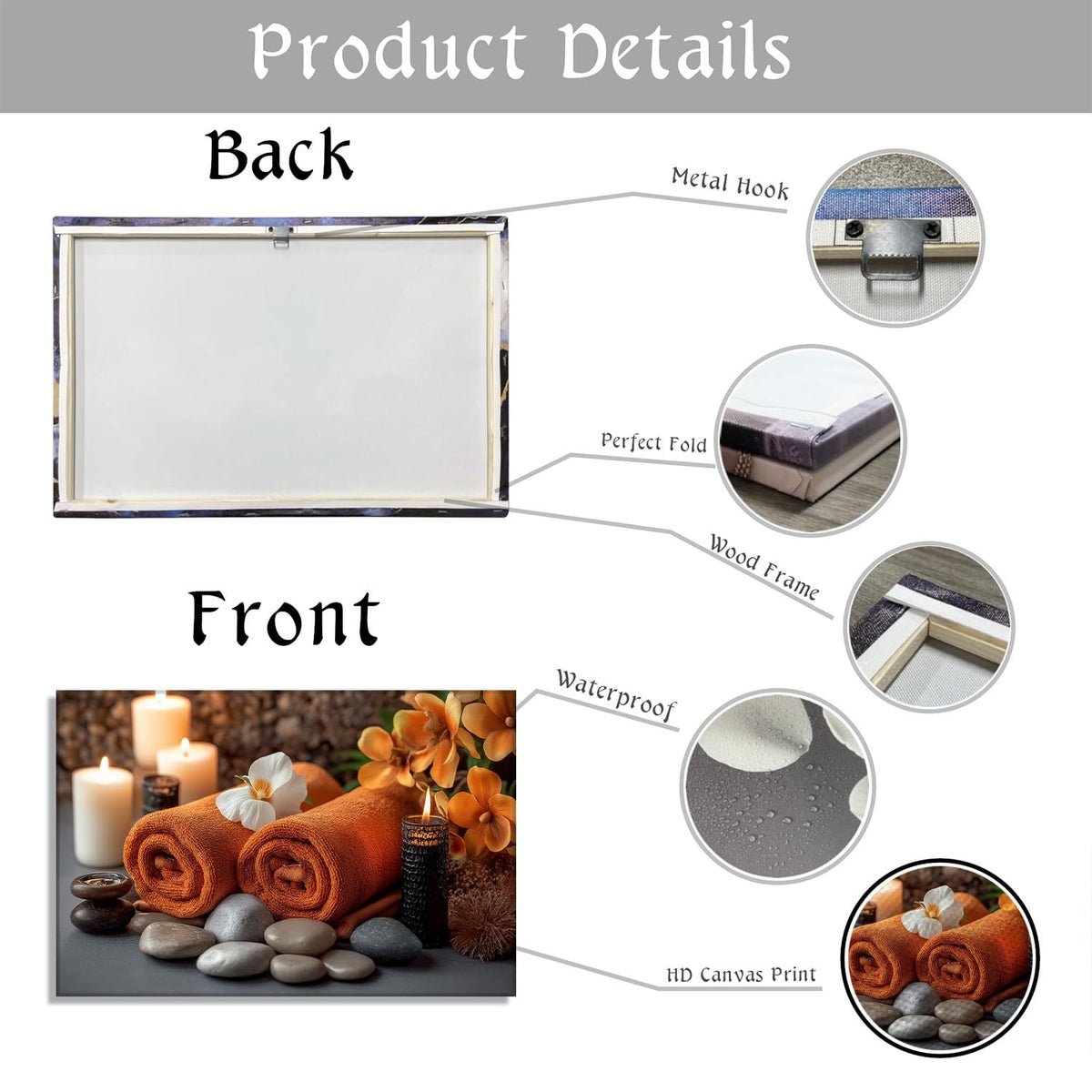 Zen Canvas Wall Art (30"L x 20"W / Art-8)