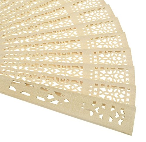 Sandalwood Hand Fans Set of 50 Folding Wedding Favor Gifts abanicos (Generic-50pcs)
