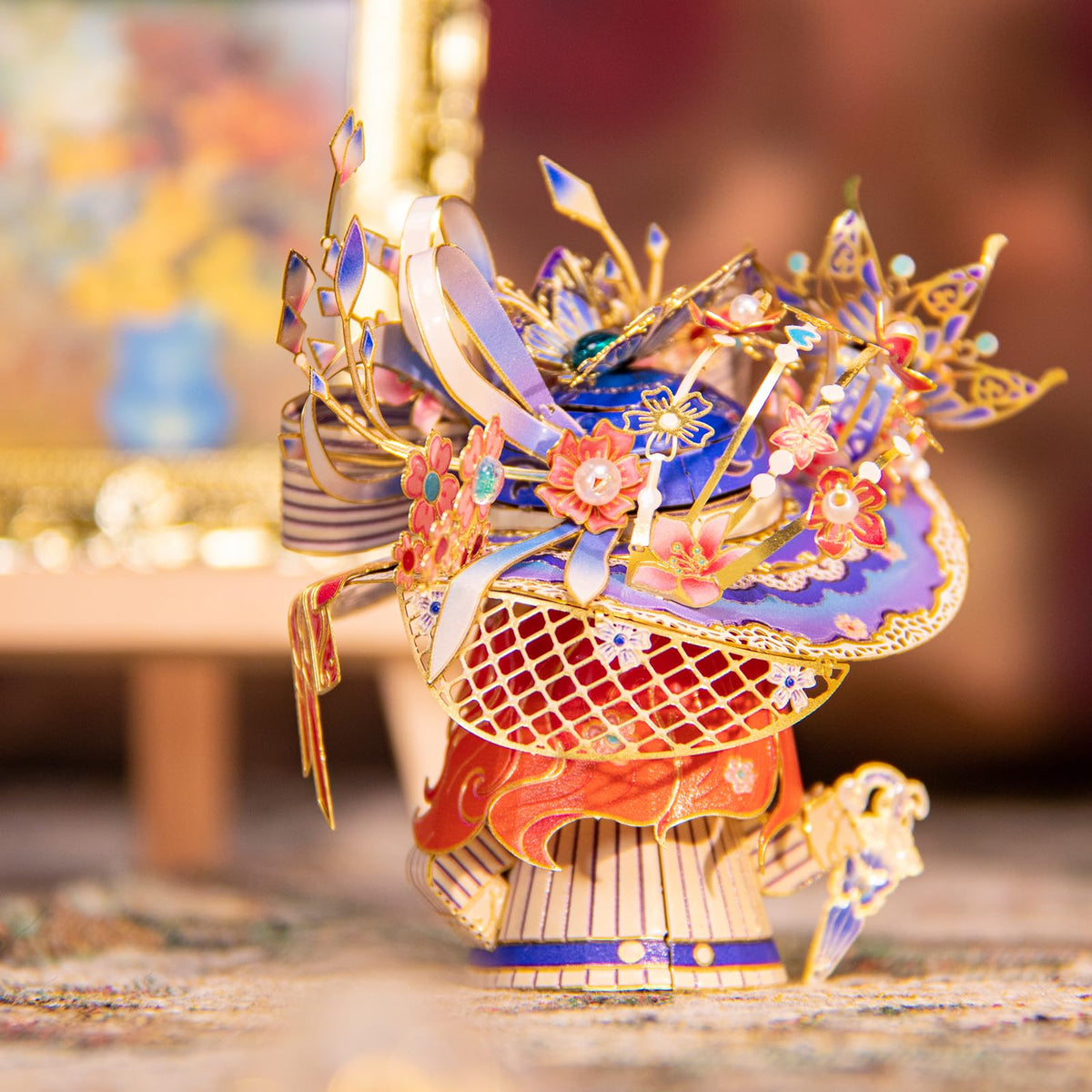 3D Metal Puzzle for Adult Titanic Rose and Jack Cat Figure Kitty Model Assembling (Rose Kitty)