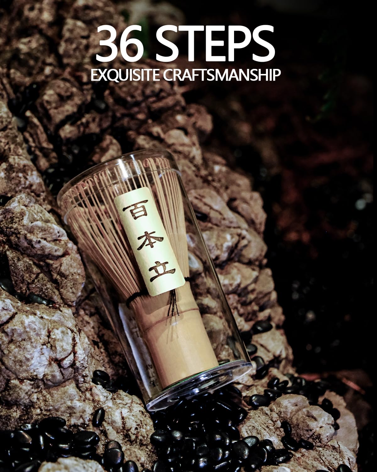 Matcha Whisk Matcha Whisk Set Matcha Bamboo Whisk for Matcha Powder Handcrafted Organic Traditional Japanese Chasen (Whisk)