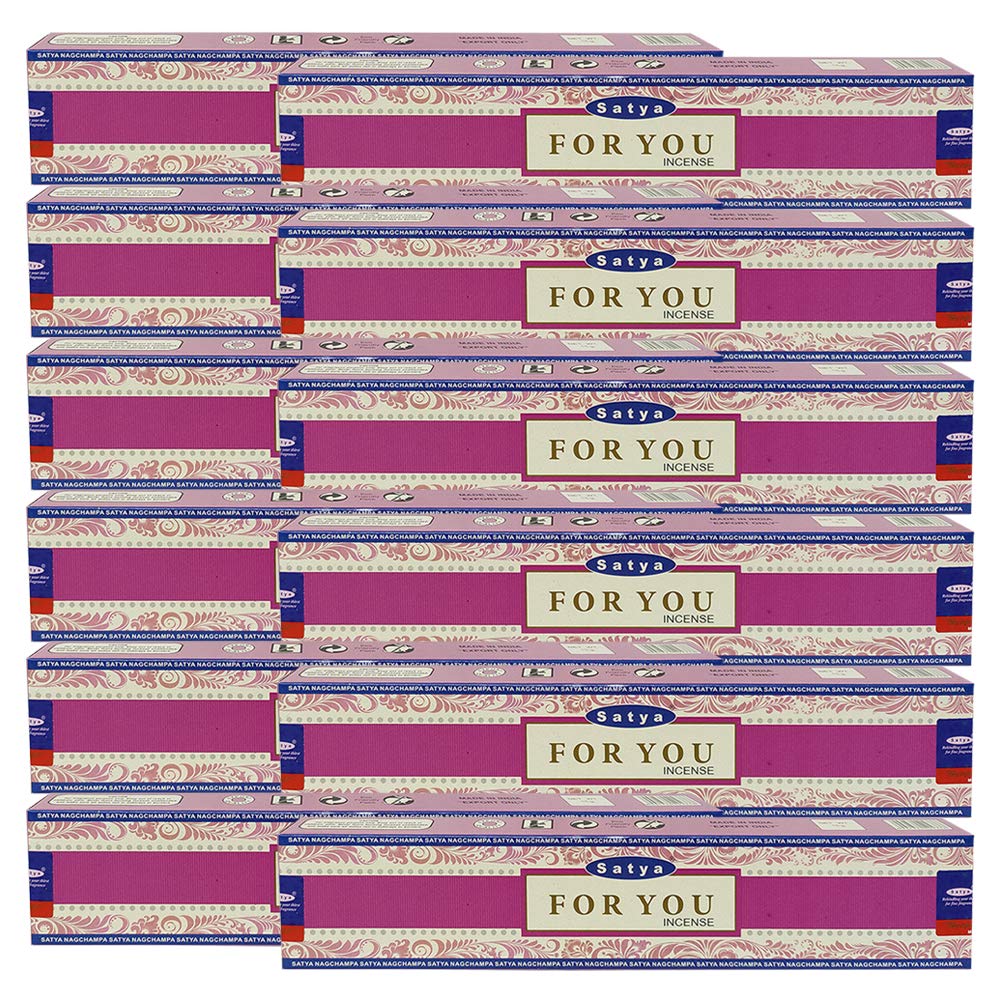 for You Incense Sticks and Incense Stick Holder Bundle Insence Insense Satya Incense (For You 15g - Pack of 12)