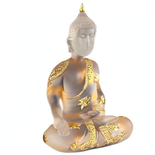 Thai Sitting Buddha Statue (White)