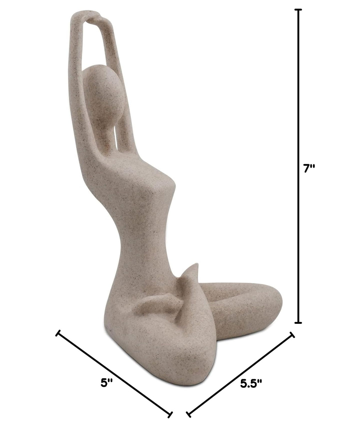 Yoga Lady Statue Modern Sculpture for Home Office Desk Decor Resin Sandstone Abstract Figurine Yogis Gifts 9 1 (Resting Muse)