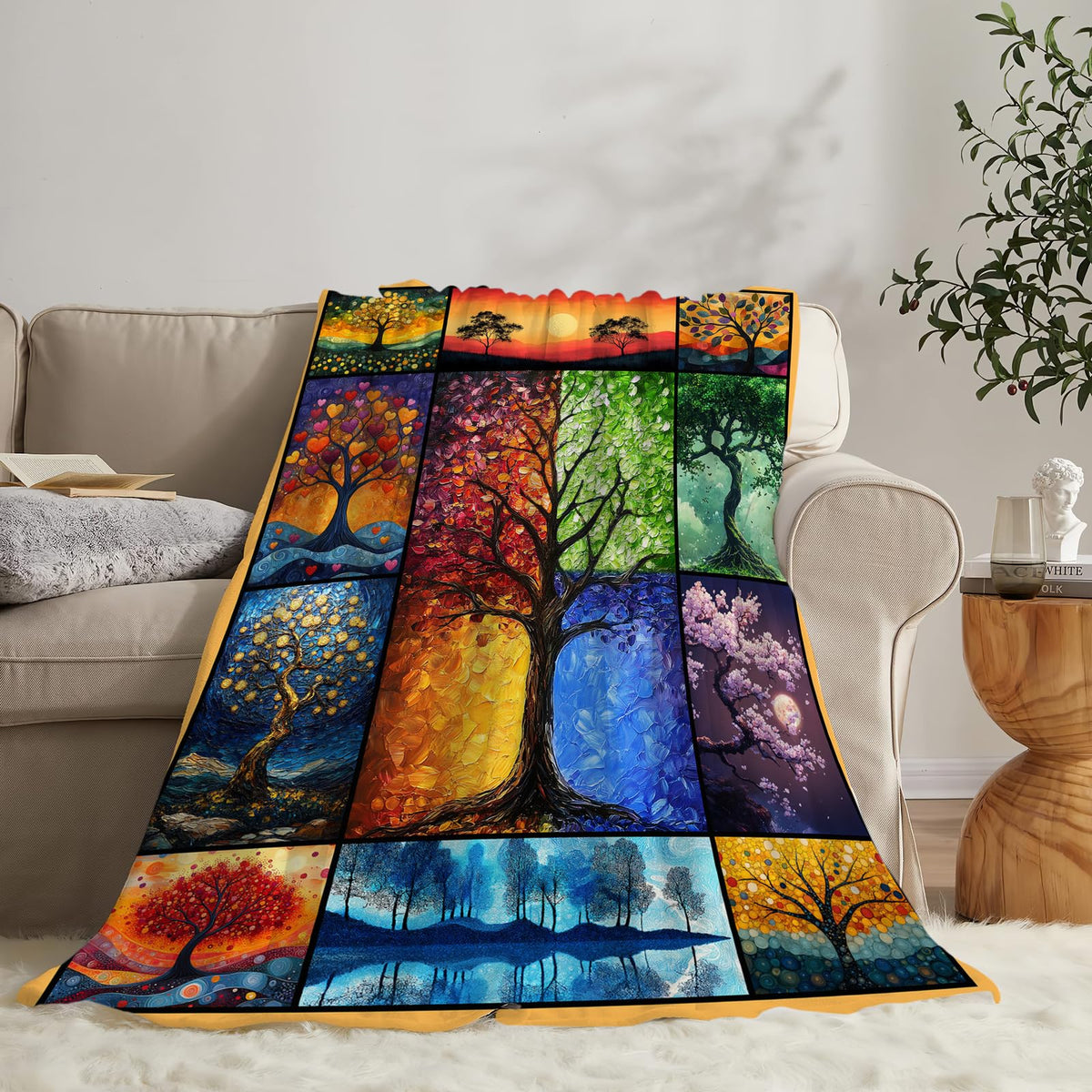 Tree of Life Throw Blanket (40"x50" / Colorful Tree)
