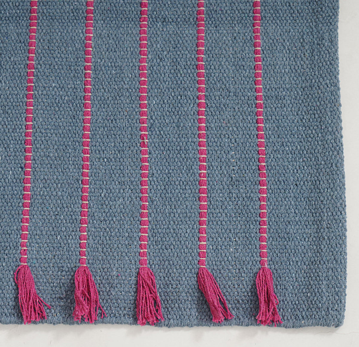 Indian Handmade 100% Organic Cotton Yoga Mat (Light Blue)