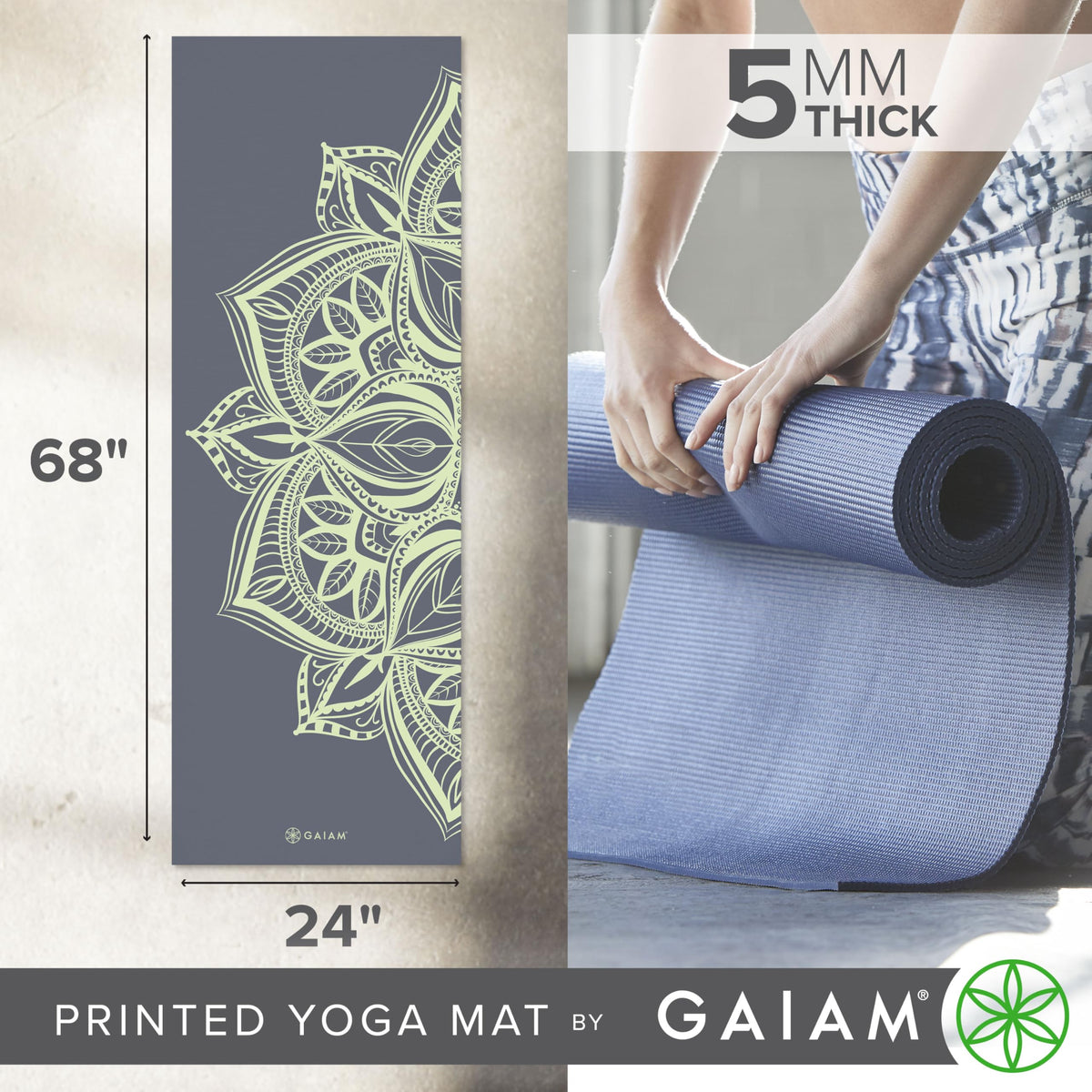 Yoga Mat Premium Print (Cool Mint Point)