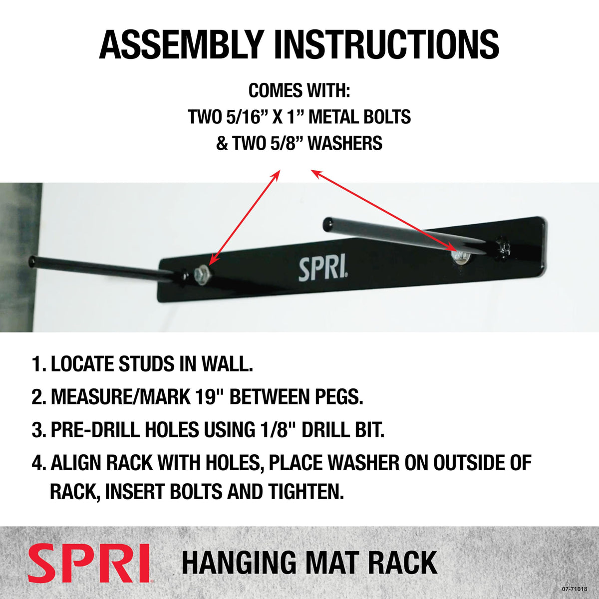 Wall Mounted Hanging Mat Rack (Rack)