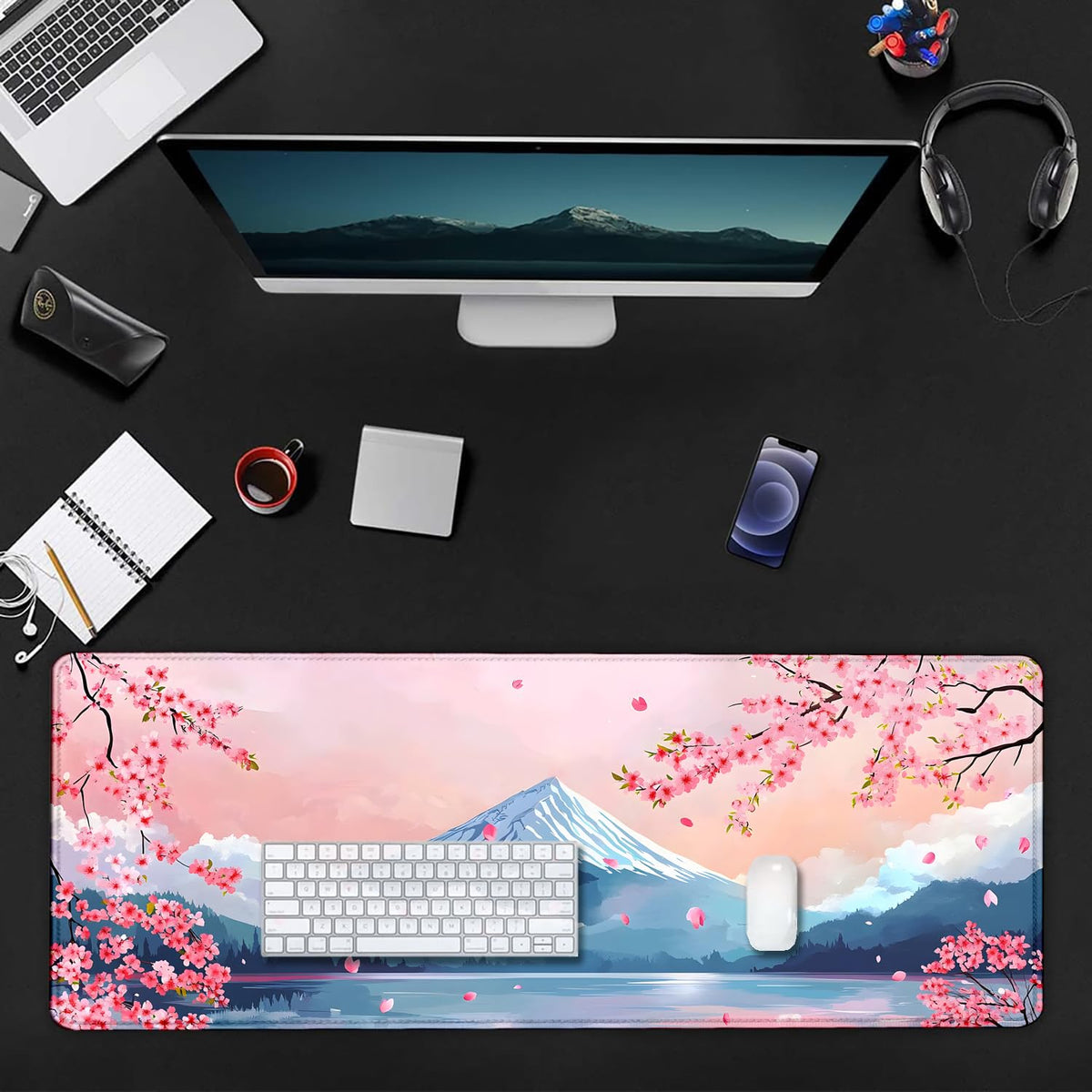 Large Mouse Pad (Cherry Blossom Mountains)