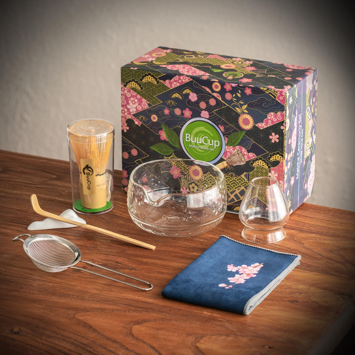 Matcha Whisk Set (Glass Clear)