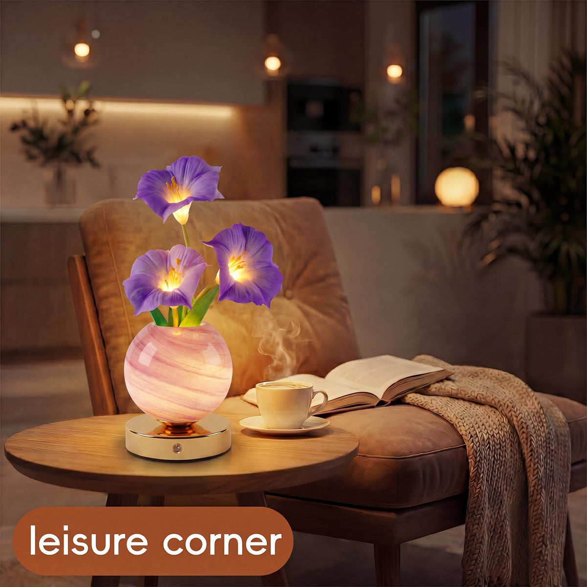 Purple Morning Glory Lamp (Purple Morning Glory)