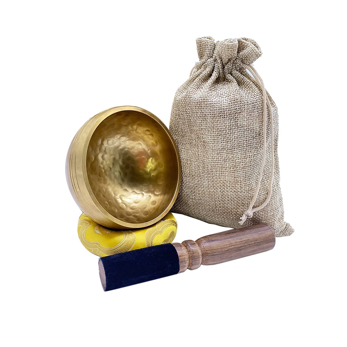 Tibetan Singing Bowls Set (3.15 inch Gold)