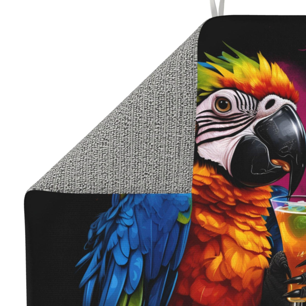 Tropical Colorful Parrot Cocktail Dish Drying Mat For Kitchen Counter Dry Mats Microfiber Dish Drainer Mat Protector Pad Absorbent Fast Drying Kitchen Must (Tropical Colorful Parrot Cocktail / 18" x 16")