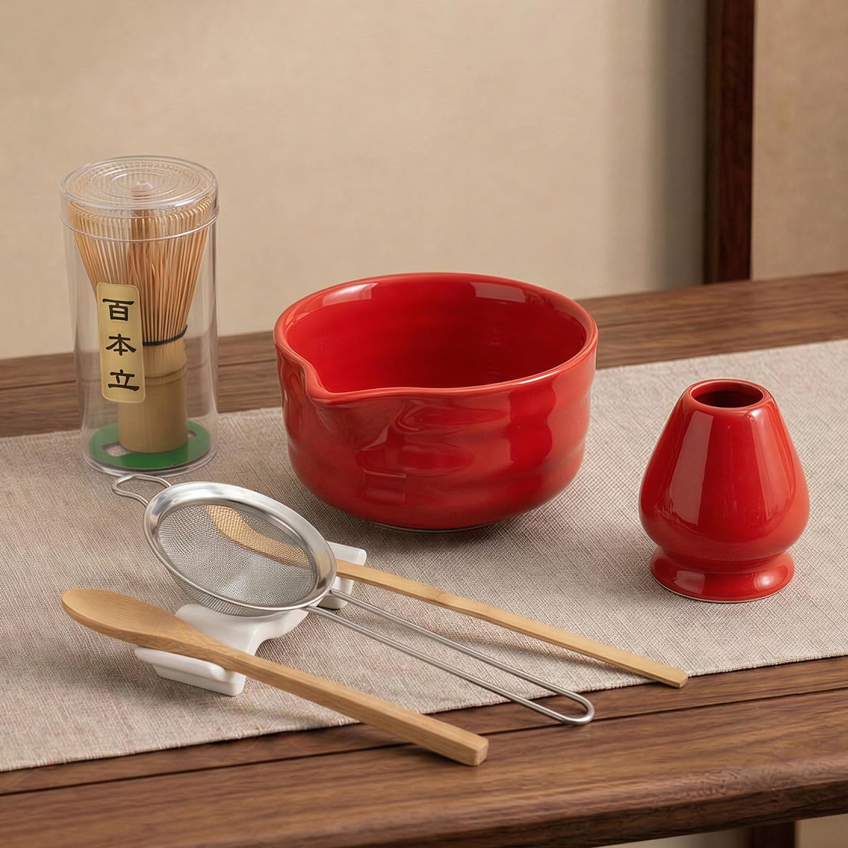 Matcha Whisk Set (Red)