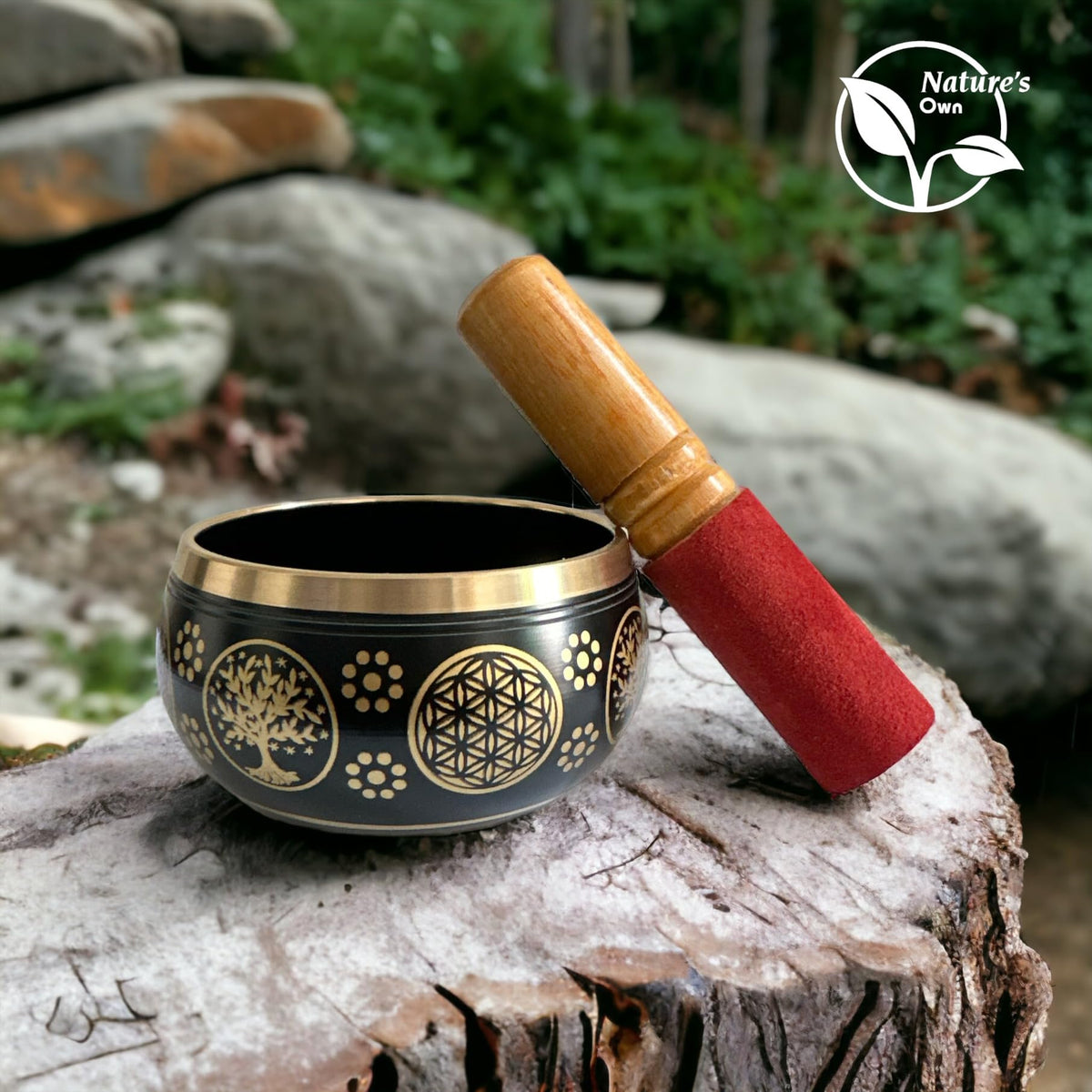 Tibetan Singing Bowl Set (Black)