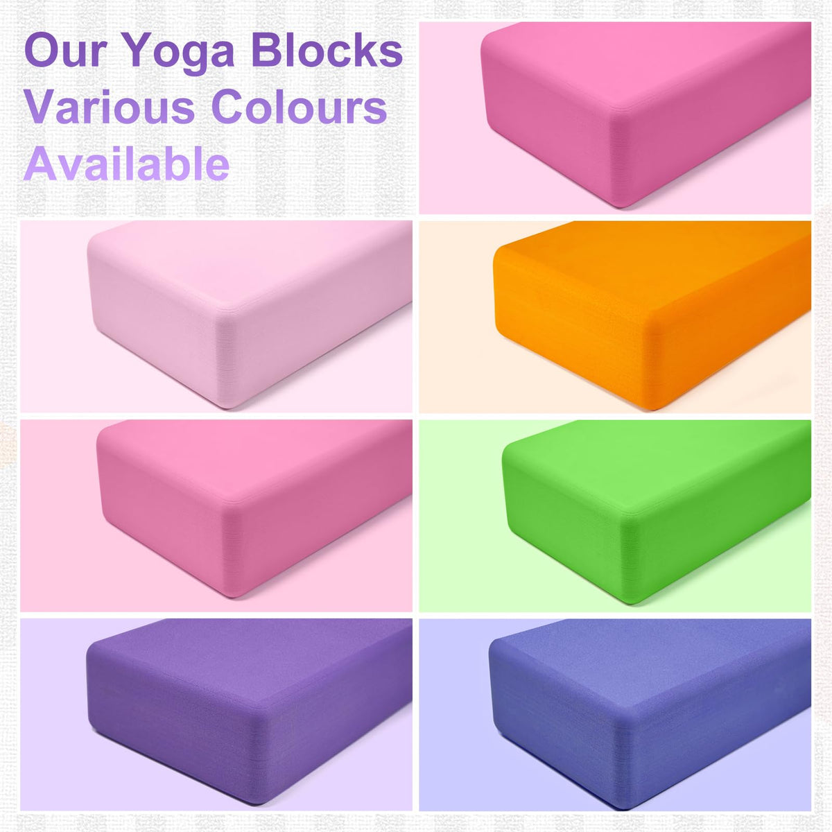 2 Pack Yoga Blocks (2PACK-Deep Purple)
