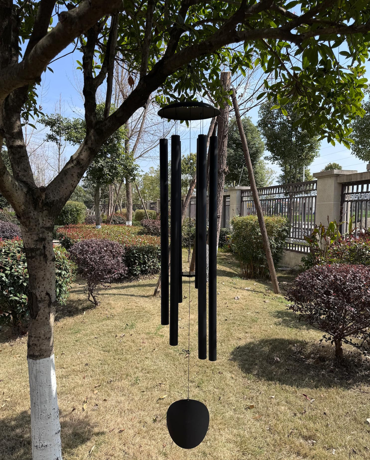 78" Extra Large Wind Chimes for Outside (Black / 78")