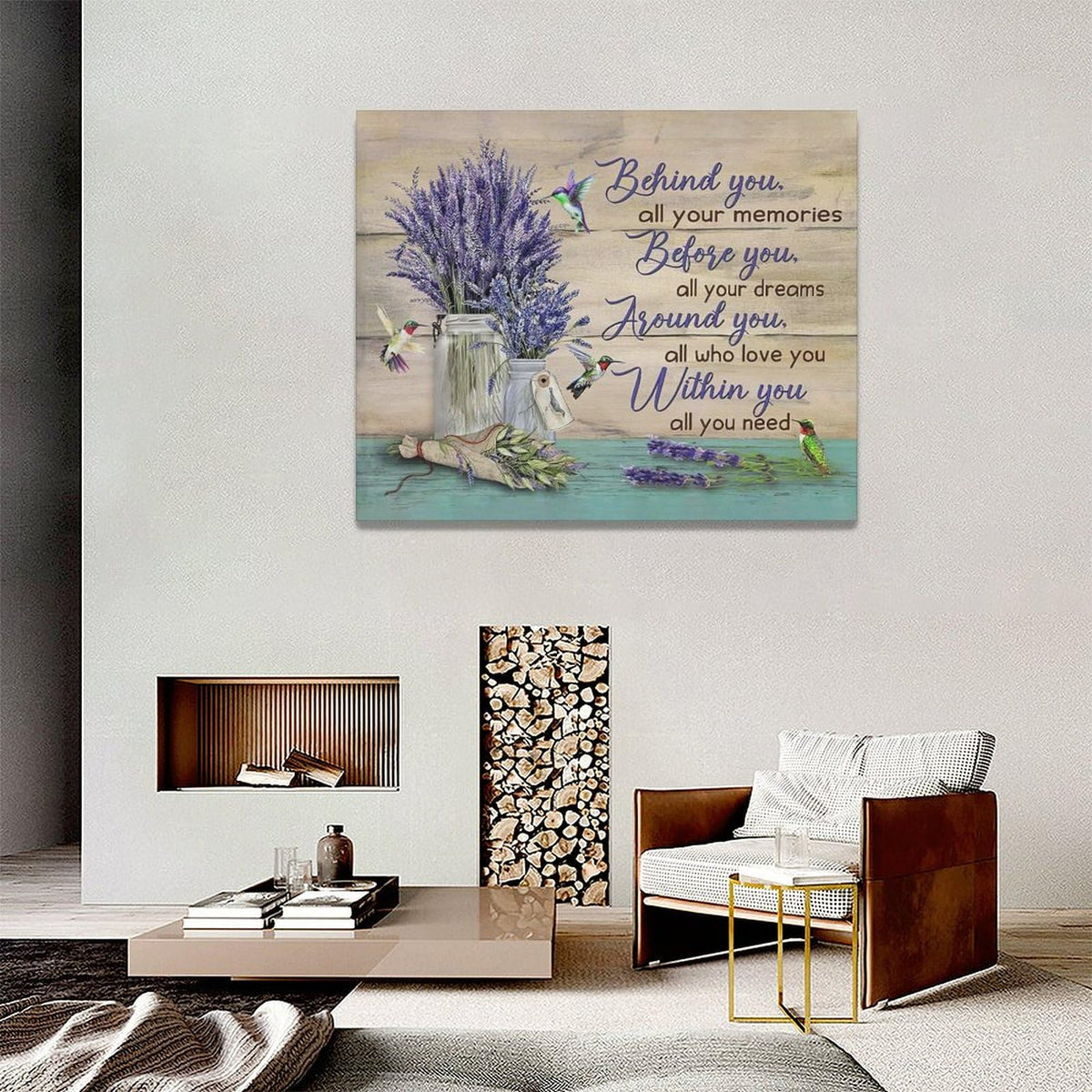 Lavender Wall Art Lavender Pictures Wall Decor Purple Floral Canvas Prints Flower Decorations Farmhouse Painting Framed Country Artwork Office Home Decor For Bathroom Bedroom Dining Living Room 20"x16" (Lavender / 20L" x 16W")