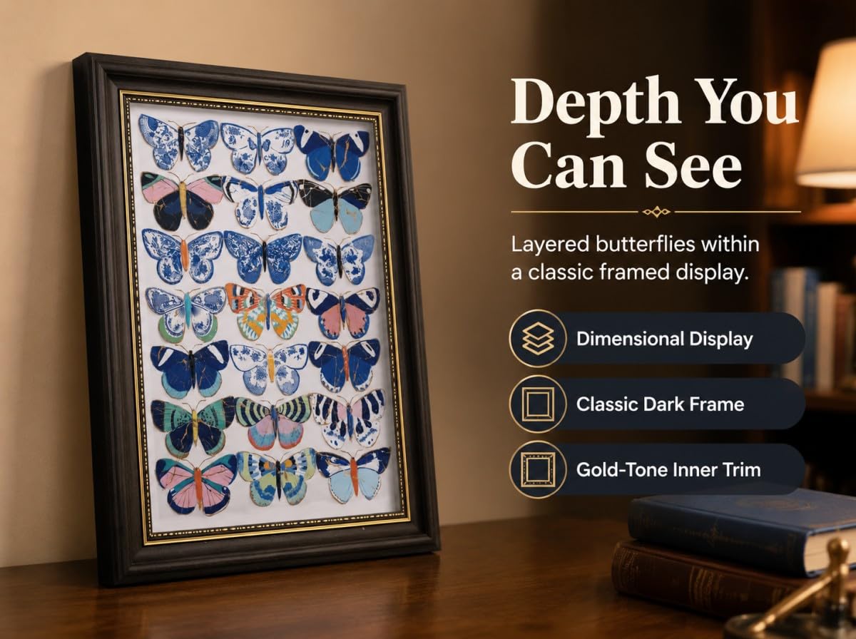 Chinoiserie Butterfly Wall Art (Butterflys / 16"L x 12"W)