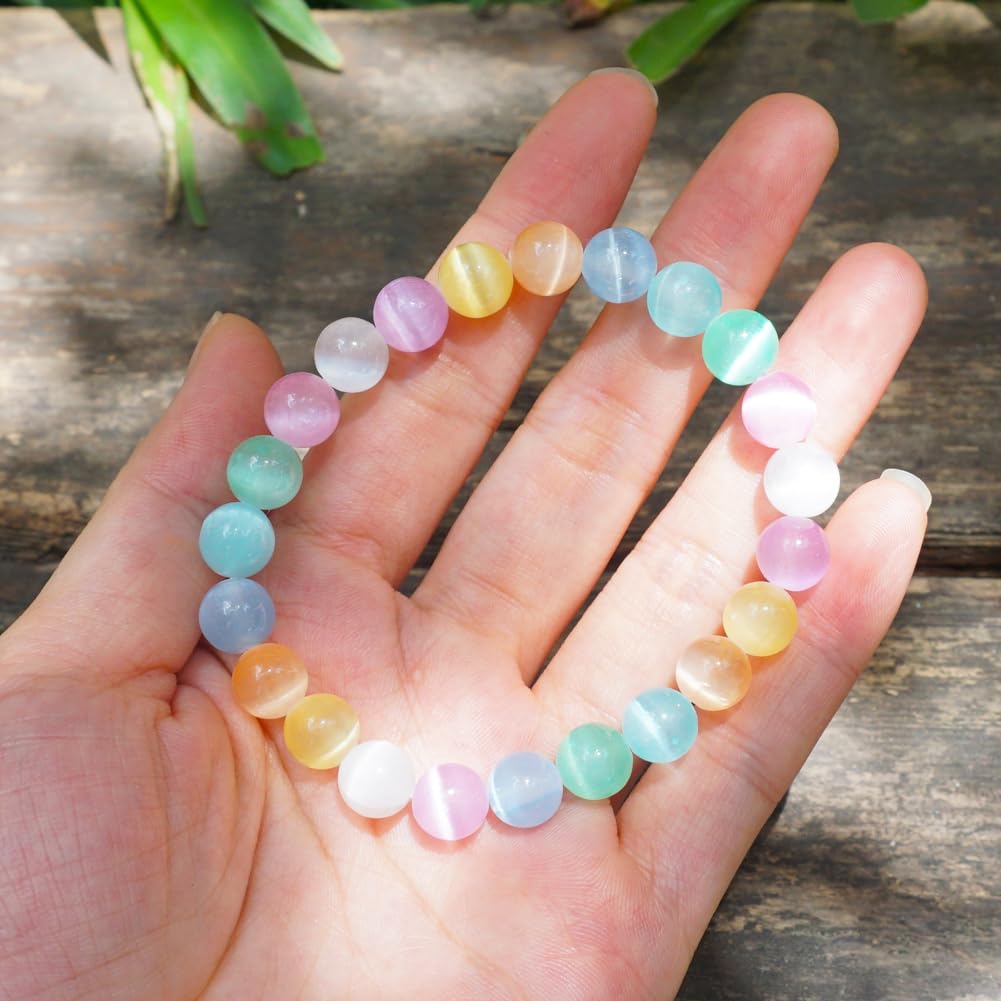 8mm Rainbow Selenite Bracelet (8mm Rainbow Selenite Bracelet)