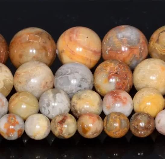 108 Pcs Crazy Lace Agate Beads for Jewelry Making (Crazy Lace Agate / 8MM, 108pcs)