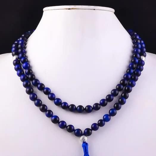 116 Pcs Blue Tiger Eye Beads for Jewelry Making 6 MM Tiger’s Eye Gemstones Loose Stone Beads for Bracelet Making (Blue Tiger Eyes / 6MM, 116-120pcs)
