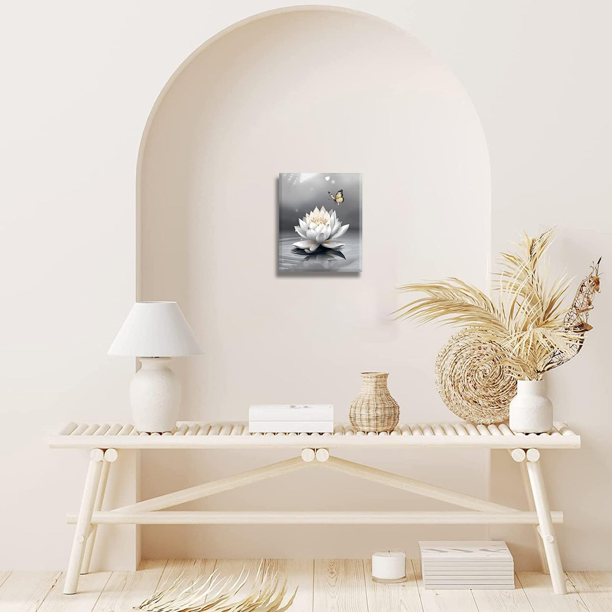 Framed Zen Lotus Flower Wall Art (Framed-Canvas Prints Art Lotus Floral Pictures)