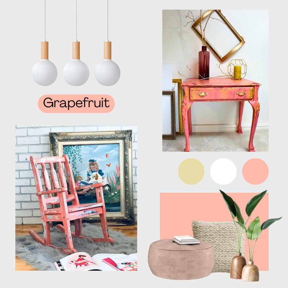 GRAPEFRUIT Chalk Paint for Furniture DIY (Grapefruit / 8 Fl Oz (Pack of 1))