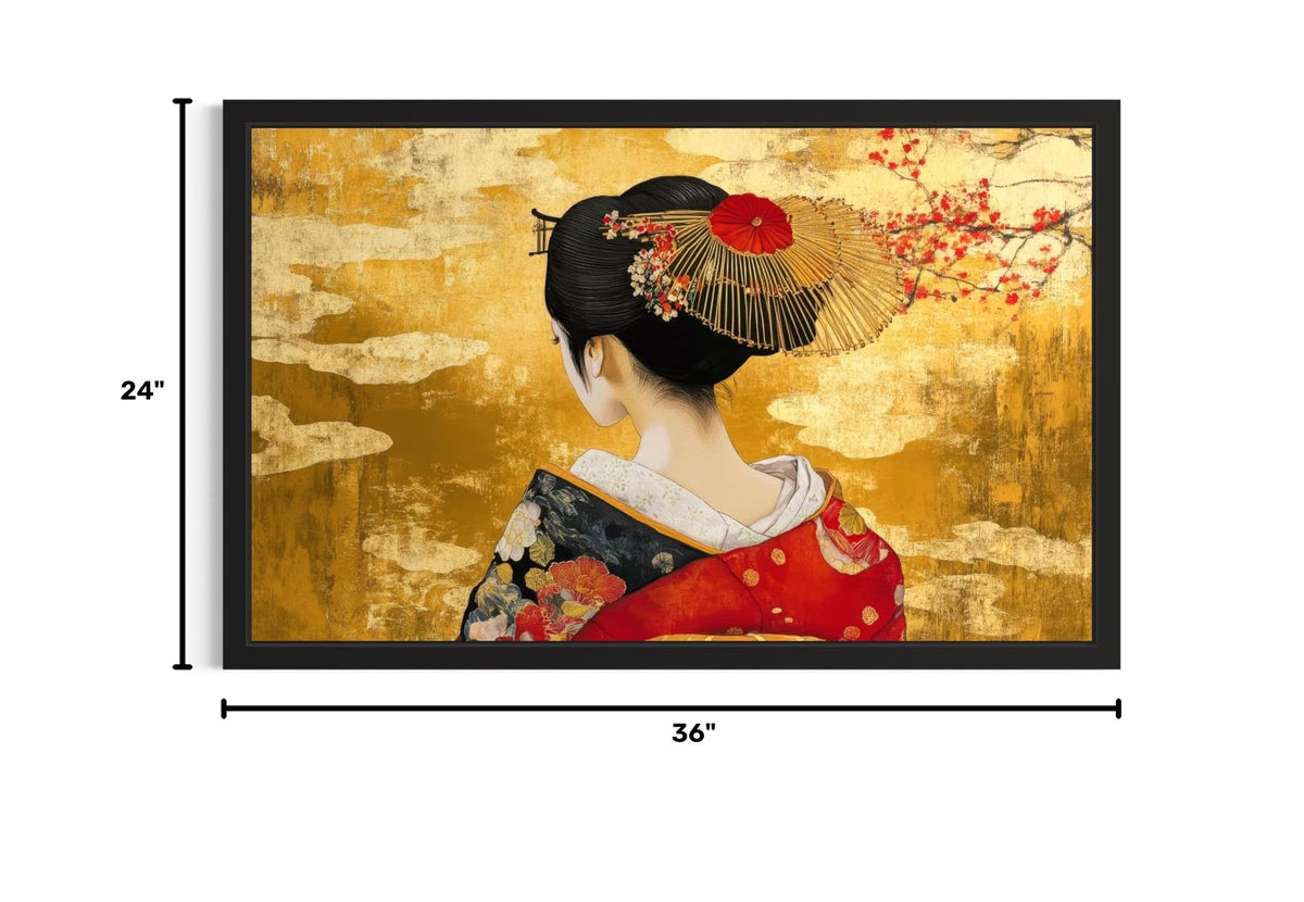 Geisha's Back Unframed Wall Art Print Poster (Geisha's Back / 36"L x 24"W)