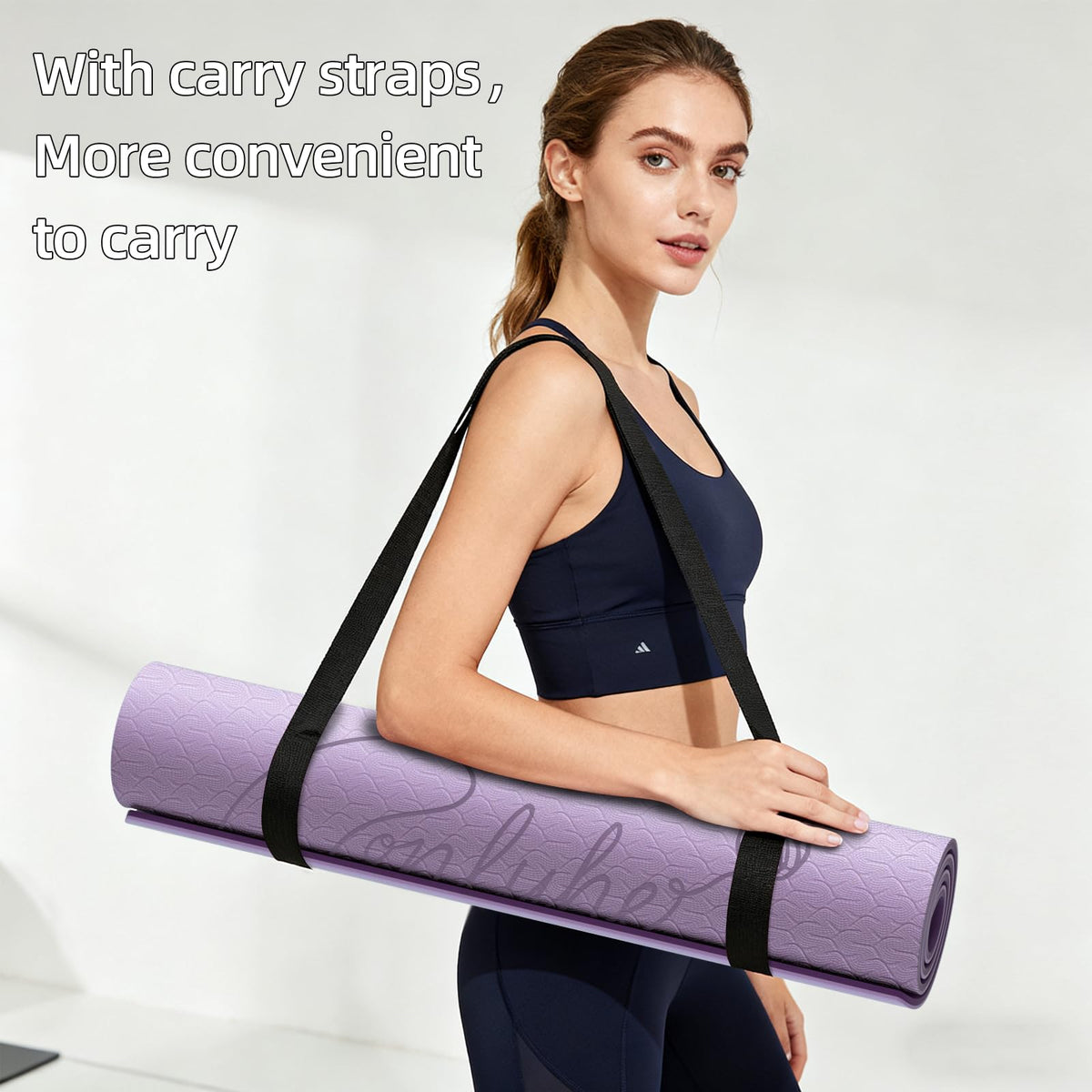 Extra Large Yoga Mat 10mm Thick (Light purple + Dark purple)