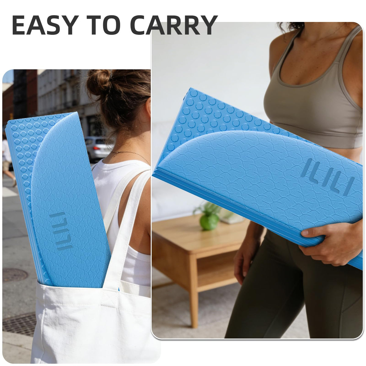 Foldable Yoga Mat (Sky Blue)
