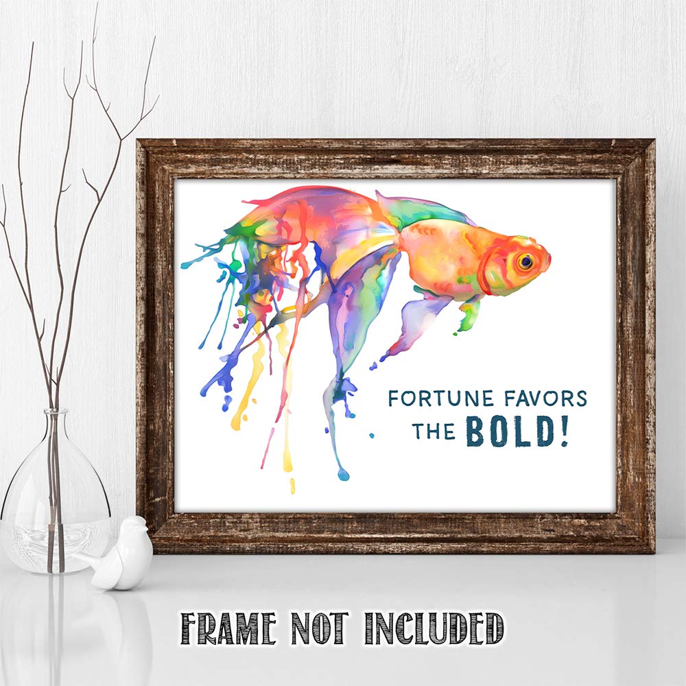 Virgil Inspirational Quotes Wall Art Decor (Watercolor)