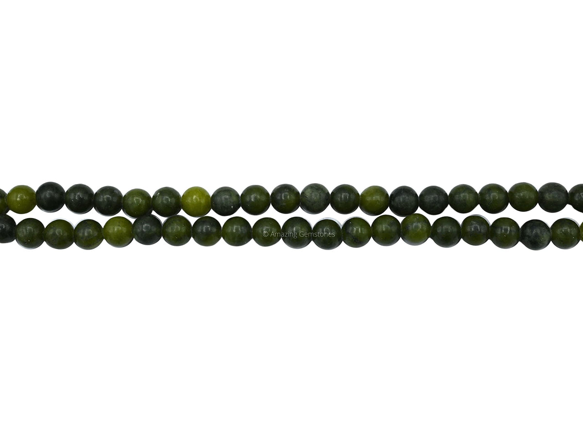Green Jade Mala Beads (Green Jade / Plain)